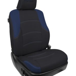 Front Seat Covers for 2011-2024 Toyota 4Runner (Pair) - Black and Navy Blue