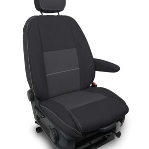 Front Seat Covers for 2019+ Mercedes Sprinter Van (Pair) - Black and Grey