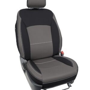 Front Seat Covers for 2015-2020 Subaru Outback (Pair) - Black and Grey