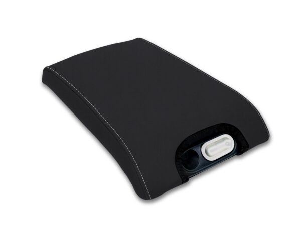 Center Console Cover for 2010-14 Ford Raptor - Black with Silver Stitch