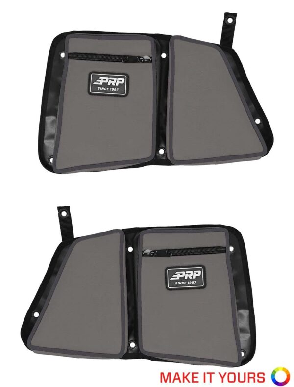 PRP E40-Cust Rear Door Bag with Knee Pad for Polaris RZR (Pair) (Custom)