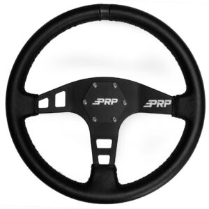 Flat Leather Steering Wheel, Black