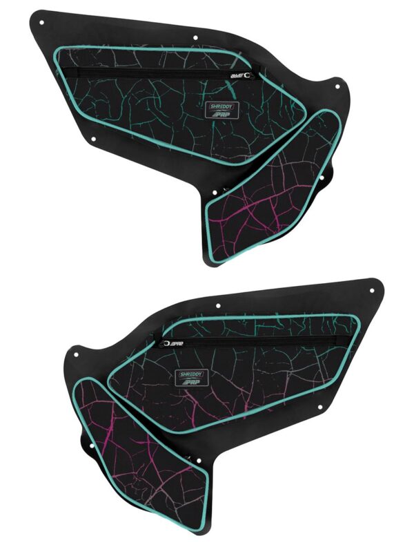 PRP SHRDYE97-314 PRP Shreddy Front Door Bags with Knee Pad for Polaris RZR PRO XP, PRO R, Turbo R
