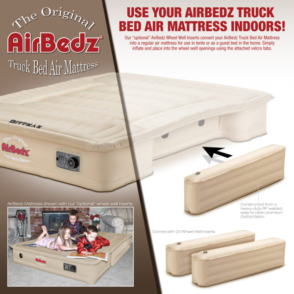 AirBedz PPI-TAN_AC5 Original Inflatable Wheel WellSide Inserts - Fits PPI 501 - PPI 504