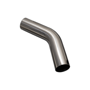 XForce MS250-45  Mandrel Bend  304SS Polished 2.5"  45 degree 1.5D 6" Leg