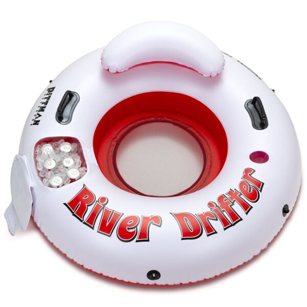 AirBedz PPI-RD1_ICE Pittman Outdoors Inflatable River Drifter with ice chest, 1 person