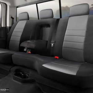 FIA NP92-80 GRAY NP90 Series - Neoprene Custom Fit Rear Seat Cover- Black/Gray Center Panel