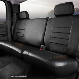 FIA SL62-48 BLK/BLK SL60 Series - Leatherlite Simulated Leather Custom Fit Rear Seat Cover- Black