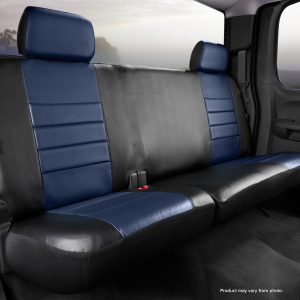 FIA SL62-67 BLUE SL60 Series - Leatherlite Simulated Leather Custom Fit Rear Seat Cover- Blue
