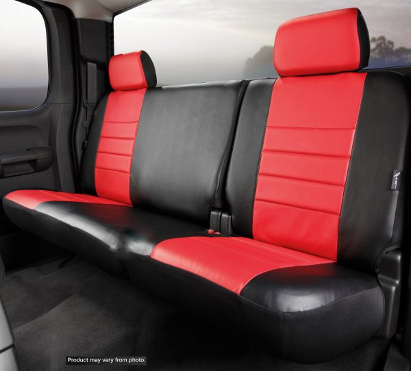 FIA SL65-11 RED SL60 Series - Leatherlite Simulated Leather Custom Fit Rear Seat Cover- Red