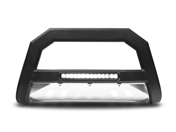 Armordillo 2006-2009 Chrysler Aspen AR Series Bull Bar W/LED - Matte Black W/Aluminum Skid Plate