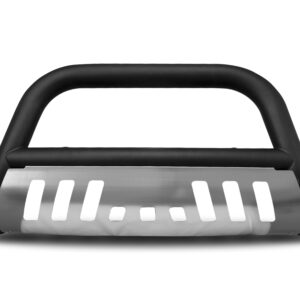 Armordillo 1995-1999 GMC Yukon 3in. Bull Bar Matte Black W/Aluminum Skid Plate Bull Guard - W/Skid Plate