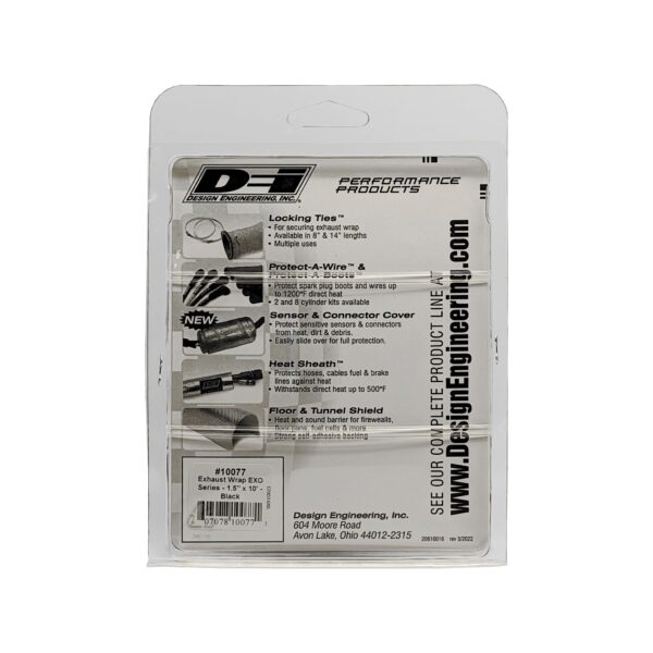 DEI 10077 Black EXO Series Exhaust Wrap 1.5" x 10' 010077