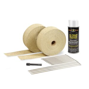 DEI 10111 Automotive Exhaust & Header Glass Fiber Wrap Kit White HT 010111