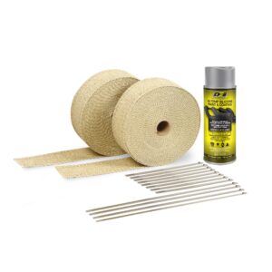 DEI 10112 Automotive Exhaust & Header Glass Fiber Wrap Kit Aluminum HT 010112