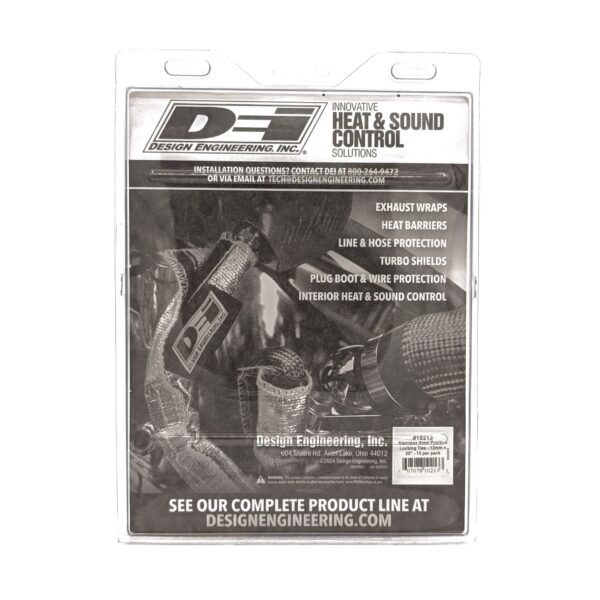 DEI 10213 Stainless-Steel Positive Locking Ties 12mm x 20" (10-Pack) 010213
