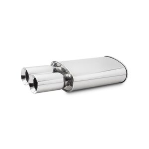 STREETPOWER Oval Muffler w/ Dual 3.5" Round Tips (2.5" inlet)