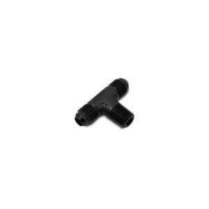 Male AN Flare to Pipe Tee Adapter Fitting; Size: -3AN x 1/8" NPT