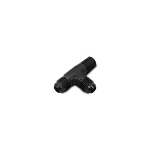 Male Flare Tee with Pipe On Run Adapter Fitting; Size: -8AN x 3/8" NPT