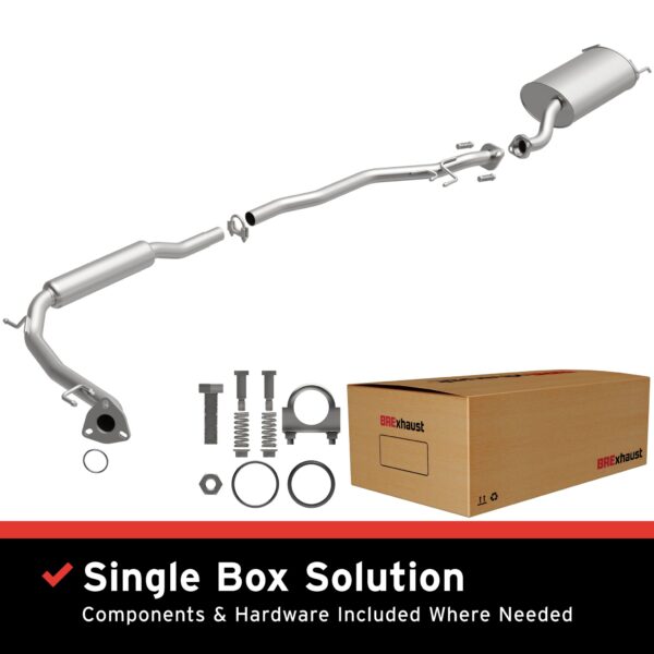 BRExhaust 2007-2008 Honda Fit 1.5L Direct-Fit Replacement Exhaust System