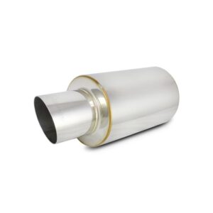 TPV Universal Mufflers, 4" Round Angle Cut Tip (3" inlet - 17" long)