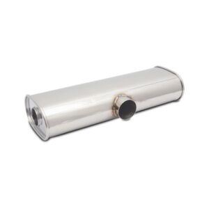 Transverse Oval Universal Muffler, 3.50" Single I.D. x 3.00" Dual I.D.