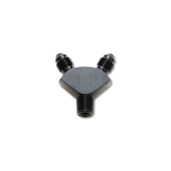Y Adapter Fitting; Size: 1/8" NPT x dual -3AN