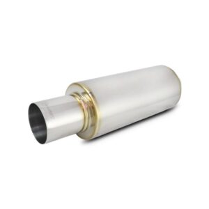 TPV Universal Muffler, 4" Round Straight Cut Tip (4" inlet - 23" long)