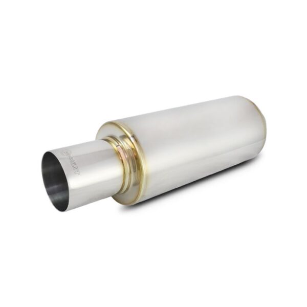 TPV Universal Muffler, 4" Round Straight Cut Tip (4" inlet - 23" long)