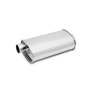 STREETPOWER Oval Muffler, 3" inlet/outlet (Offset-Center)