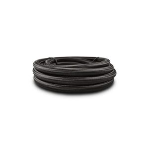 10ft Roll of Black Nylon Braid Flex Hose; AN Size: -12; Hose ID: 0.68"