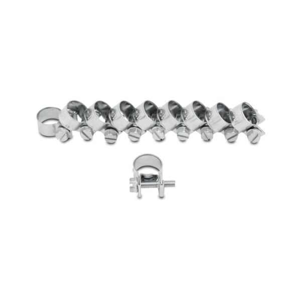 Fuel Injector Style Mini Hose Clamp: 8mm-10mm (Pack of 10)
