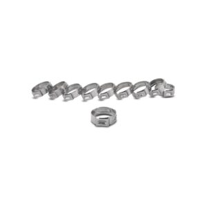 Stainless Steel Pinch Clamps: 11.3-13.8mm (Pack of 10)