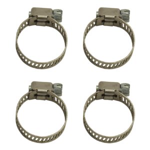 Stainless Steel Worm Gear 5/16" Band 4 Piece Hose Clamp Set