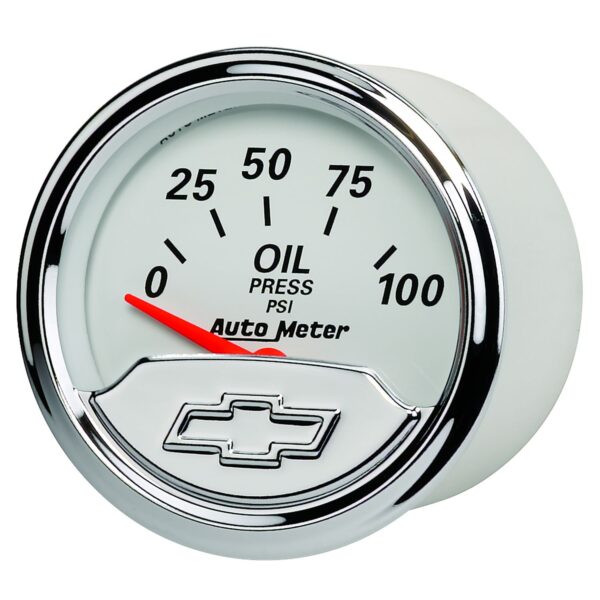 2-1/16 in. OIL PRESSURE, 0-100 PSI, CHEVY VINTAGE