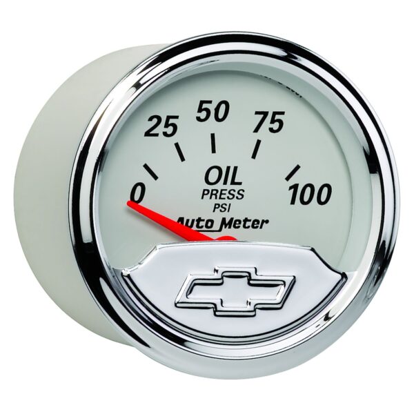 2-1/16 in. OIL PRESSURE, 0-100 PSI, CHEVY VINTAGE