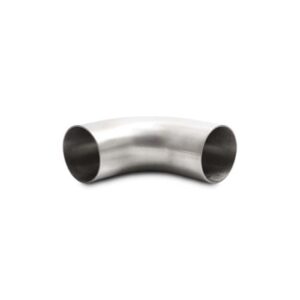 90 Degree Brushed Mandrel Bend, 2.0" Outer Diameter; Length from Tangent: 3.23"