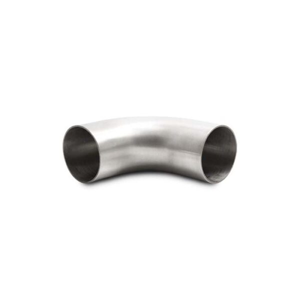 90 Degree Brushed Mandrel Bend, 2.0" Outer Diameter; Length from Tangent: 3.23"