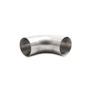 90 Degree Brushed Mandrel Bend, 3.0" Outer Diameter; Length from Tangent: 4.33"