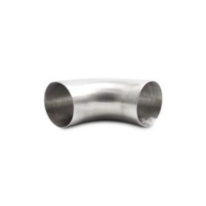 90 Degree Brushed Mandrel Bend, 4.0" Outer Diameter; Length from Tangent: 5.91"