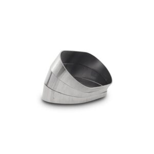 45 Degree Vertical Plane Oval Pie Cuts, Nominal Tube Size: 3.50"