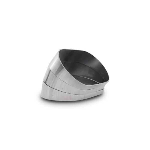 45 Degree Vertical Plane Oval Pie Cuts, Nominal Tube Size: 3.50"