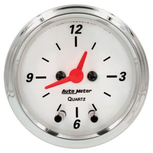 2-1/16 in. CLOCK, 12 HOUR, ARCTIC WHITE