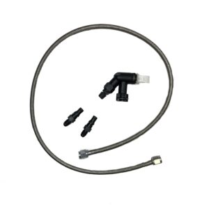 Stainless Steel Braided Line: Double -4 AN: Female: 36 in.: w/Bleeder