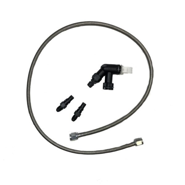 Stainless Steel Braided Line: Double -4 AN: Female: 36 in.: w/Bleeder