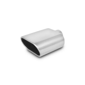 5.5" x 3" Oval Stainless Steel Tip (Single Wall, Angle Cut)