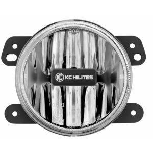 KC Hilites 4 in Gravity LED G4 - Single Light - SAE/ECE - 10W Fog Beam - for 10-18 Jeep JK