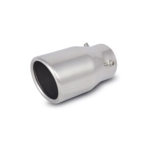 3" Round Stainless Steel Bolt-On Tip (Single Wall, Angle Cut)
