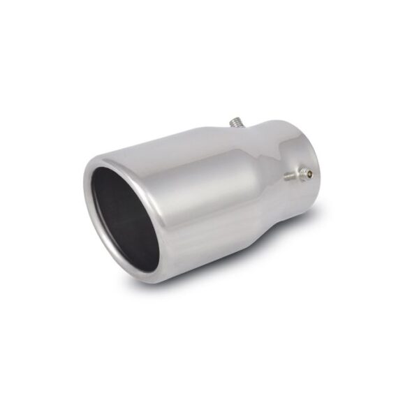 3" Round Stainless Steel Bolt-On Tip (Single Wall, Angle Cut)