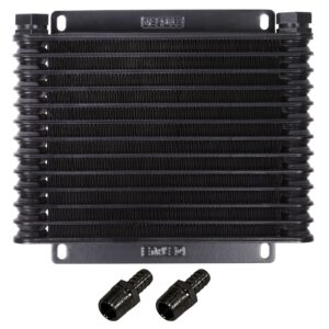 13 Row Atomic-Cool Plate & Fin Replacement Oil Cooler, 1/2" Hose Barb